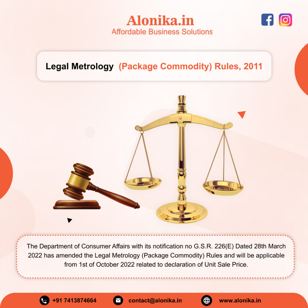 Legal Metrology Package Commodity Rules 2011 Alonika